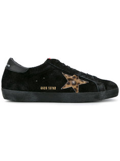 Suede Superstar Trainers with Leopard Print Patches Golden Goose Deluxe Brand