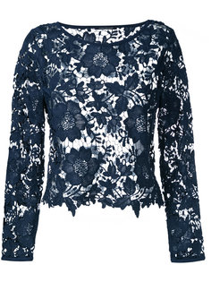 lace cut-out top Luisa Cerano