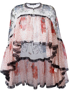 printed high-low cape Alexander McQueen