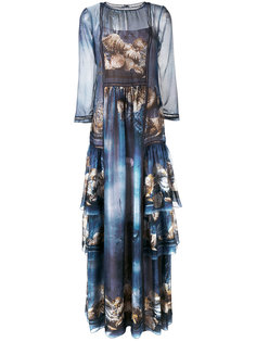 shell print empire dress Alberta Ferretti