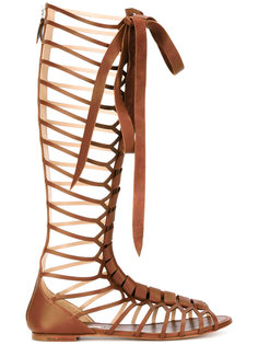 knee-high lace-up sandals Casadei
