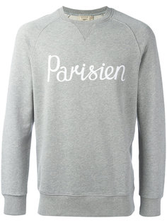 Parisien slogan sweatshirt Maison Kitsuné