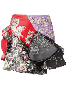embroidered frill mini skirt Alexander McQueen