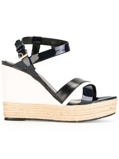 patent wedge sandals Lanvin