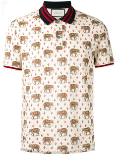 elephant print polo shirt Gucci