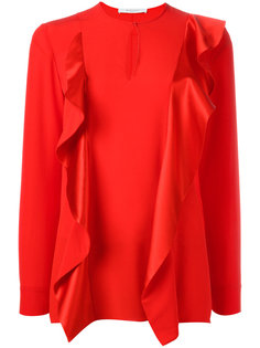 ruffle trim keyhole blouse Givenchy
