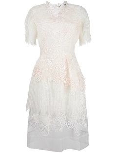 прозрачное платье с вышивкой Ermanno Scervino