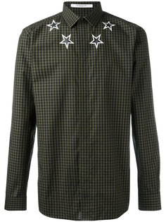 клетчатая рубашка с принтом в виде звезд Givenchy