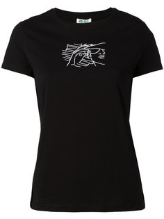 футболка с вышивкой лица Kenzo