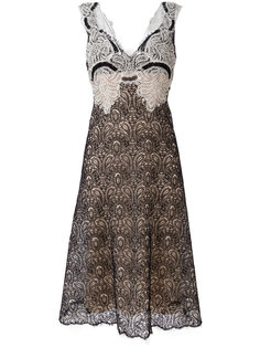 кружевное платье с V-образным вырезом Ermanno Scervino