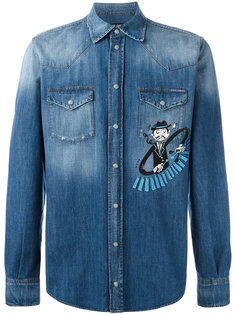 джинсовая рубашка с нашивкой Dolce &amp; Gabbana