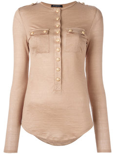 топ с длинным рукавами Balmain