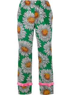 брюки с цветочным принтом Gucci
