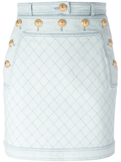 Gonna Frontali denim skirt Balmain