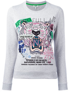 tiger slogan print sweatshirt Kenzo