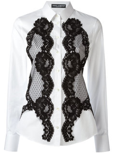 рубашка с кружевом Dolce &amp; Gabbana