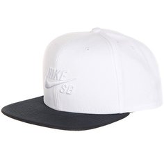 Бейсболка с прямым козырьком Nike SB Icon Snapback Cap Black/White