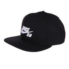 Бейсболка Nike SB Icon Snapback Cap Black/White