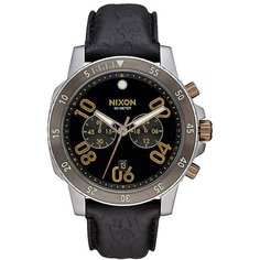 Кварцевые часы Nixon Ranger Chrono Leather Gold/Black