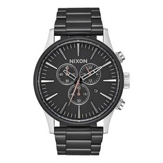 Кварцевые часы Nixon Sentry Chrono Black/Surplus