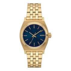 Кварцевые часы женские Nixon Medium Time Teller Light Gold/Cobalt