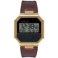 Электронные часы Nixon Re Run Leather Black/Brown