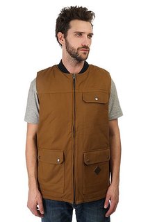 Жилетка Analog Divest Leather Brown