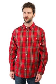 Рубашка в клетку Burton Mns Fletcher Ls Wvn Cardinal Plaid