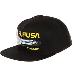 Бейсболка с прямым козырьком Huf Space Shuttle Snapback Black