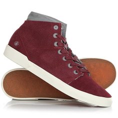 Кеды кроссовки высокие Volcom Buzzard Shoe Burgundy