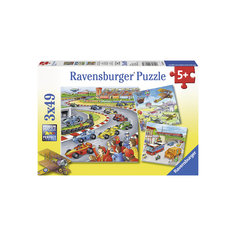 Пазлы "Транспорт" Ravensburger, 3х49 деталей