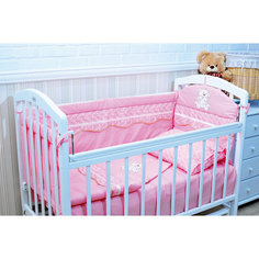 Борт в кроватку, GulSara, 18.27 розовый