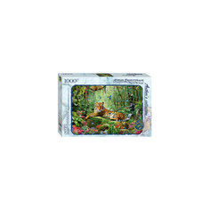 Пазл "Тигр в джунглях" (Авторская коллекция), 1000 деталей, Step Puzzle