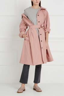 Однотонный тренч Jil Sander Navy