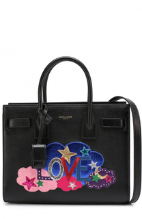 Сумка Sac De Jour Baby с аппликацией Love Saint Laurent