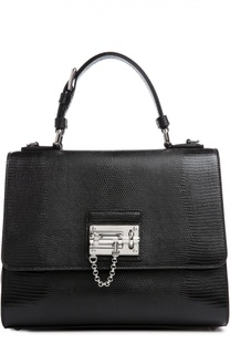 Кожаная сумка Monica с тиснением под рептилию Dolce &amp; Gabbana