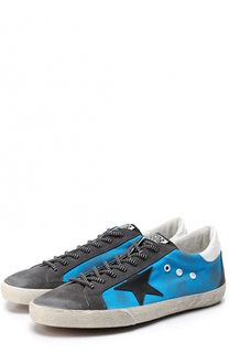 Текстильные кеды Superstar с отделкой из натуральной замши Golden Goose