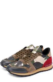 Комбинированные кроссовки Camouflage с принтом Valentino