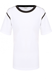 Хлопковая футболка с круглым вырезом и контрастной отделкой Dries Van Noten