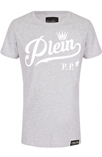 Хлопковая футболка с контрастным принтом Philipp Plein