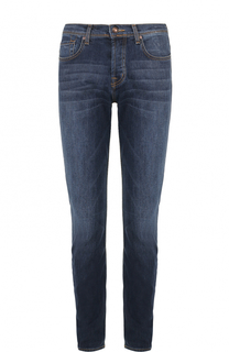 Джинсы прямого кроя с контрастной прострочкой 7 For All Mankind