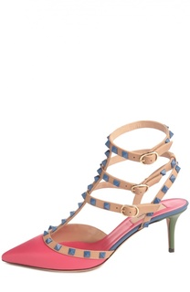 Кожаные туфли Rockstud на шпильке Valentino