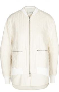 Фактурный хлопковый бомбер с карманами 3.1 Phillip Lim