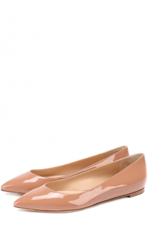 Лаковые балетки с зауженным мысом Gianvito Rossi