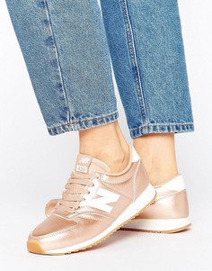 Кроссовки цвета розового золота New Balance 420 - Золотой