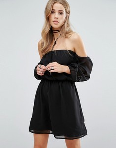Платье с открытыми плечами Glamorous - Черный