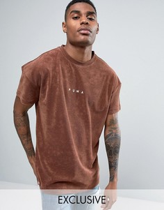 Коричневая махровая футболка Puma эксклюзивно для ASOS 57533302 - Коричневый