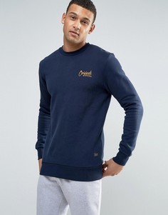 Свитшот с логотипом на груди Jack &amp; Jones Originals - Темно-синий