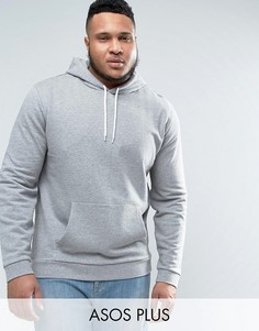 Серый меланжевый худи ASOS PLUS - Серый