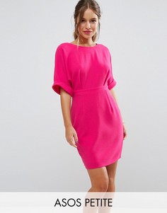 Тканое платье мини с V-образным вырезом сзади ASOS PETITE - Розовый